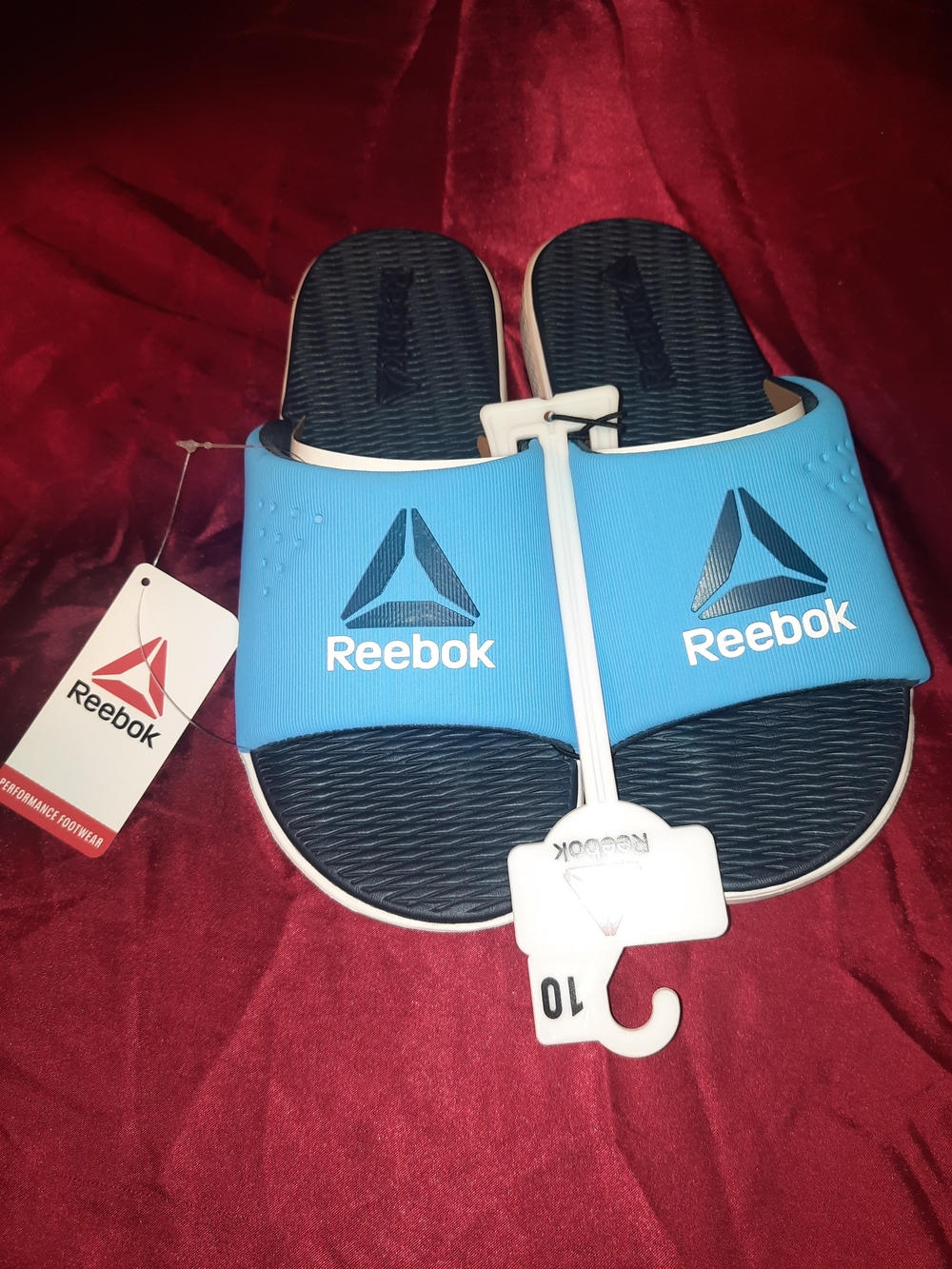 Reebok Go To Men’s Blue and White Slide Sandals